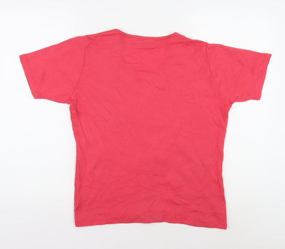 Womens UK Size 10-12 Honor Millburn Pink Basic T-Shirt