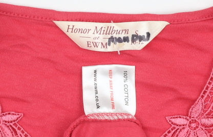 Womens UK Size 10-12 Honor Millburn Pink Basic T-Shirt