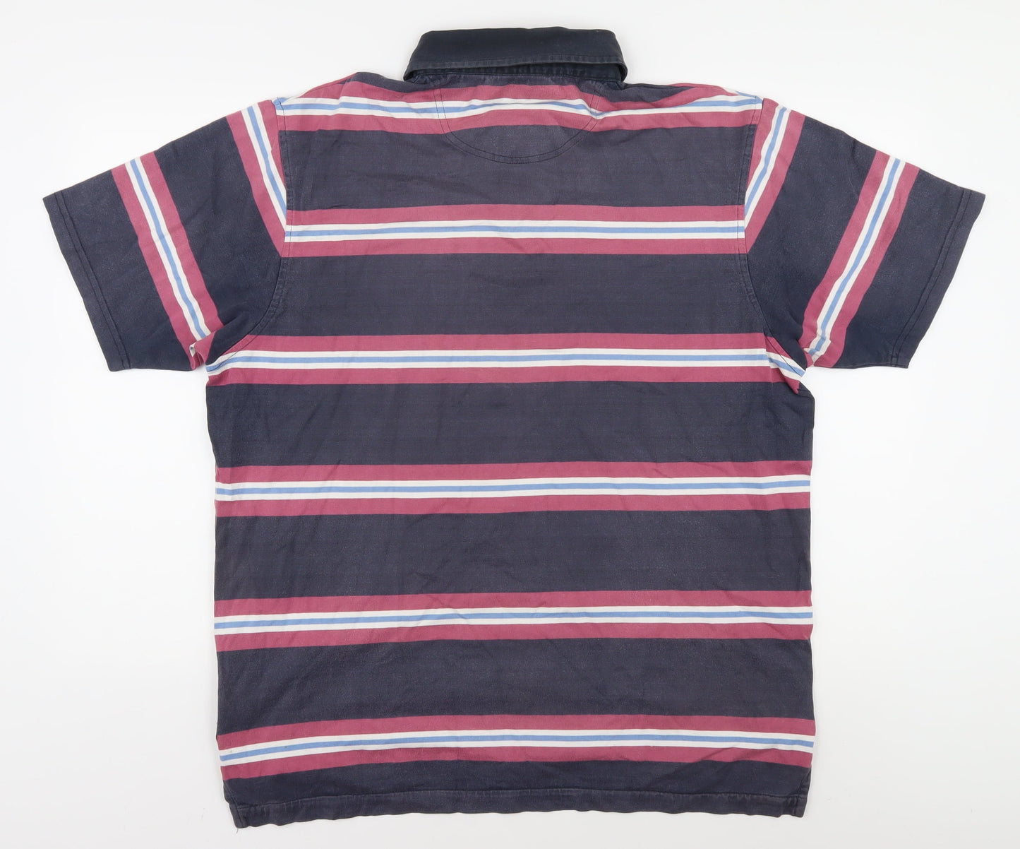 Maine New England Men's Multicoloured Striped Polo L