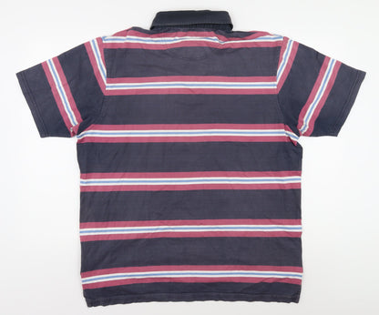 Maine New England Men's Multicoloured Striped Polo L