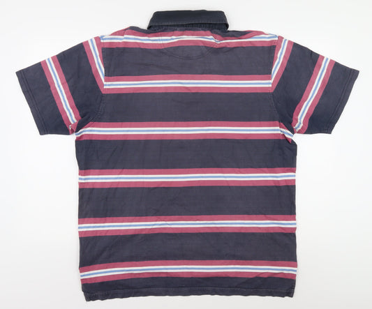 Maine New England Men's Multicoloured Striped Polo L