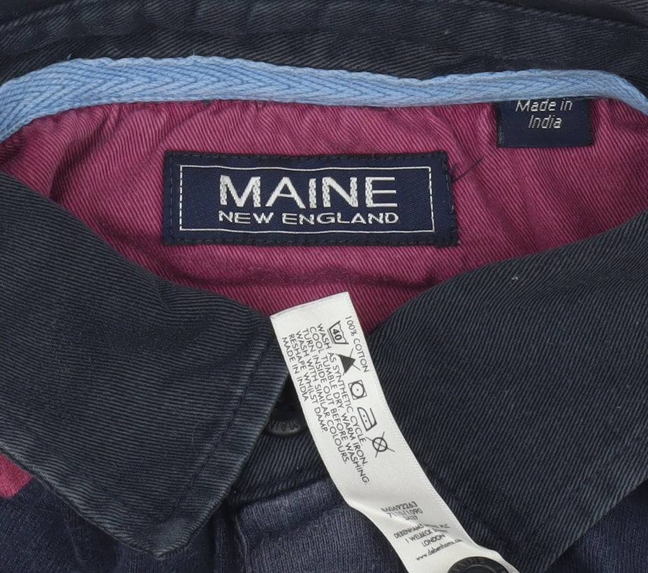 Maine New England Men's Multicoloured Striped Polo L