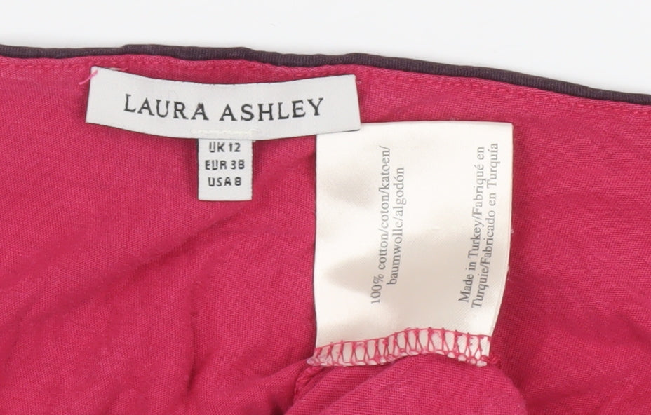 Laura Ashley Women's Red Long Sleeve T-Shirt, Size 12