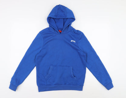 Slazenger Boys Blue Pullover Hoodie 11-12, Lightweight, Casual