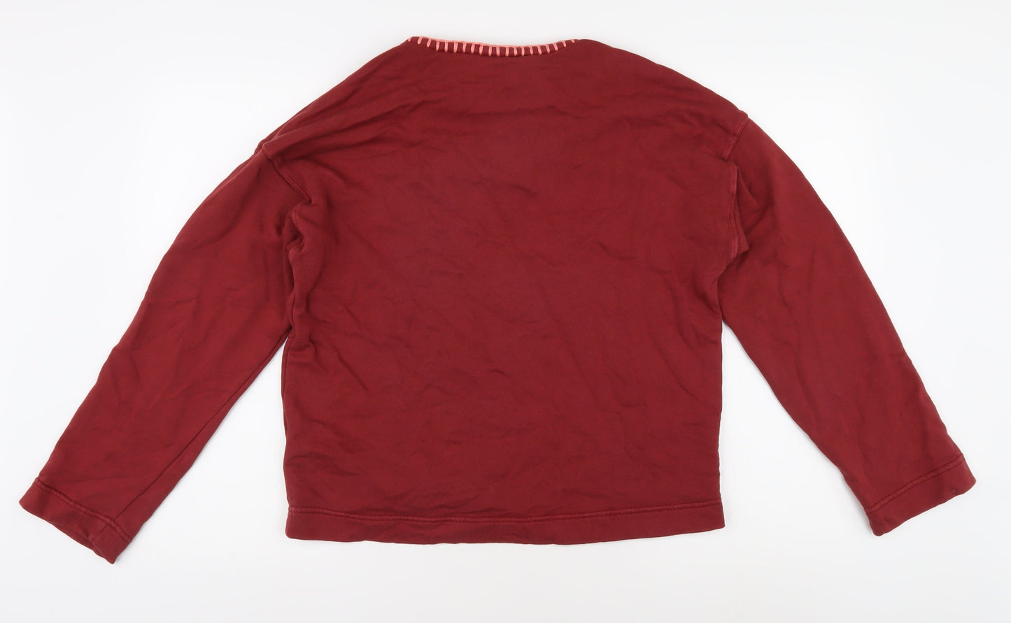 Hush Women's Red V-Neck Long Sleeve T-Shirt XS