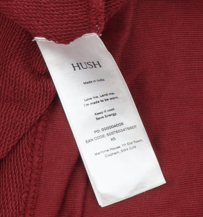 Hush Women's Red V-Neck Long Sleeve T-Shirt XS
