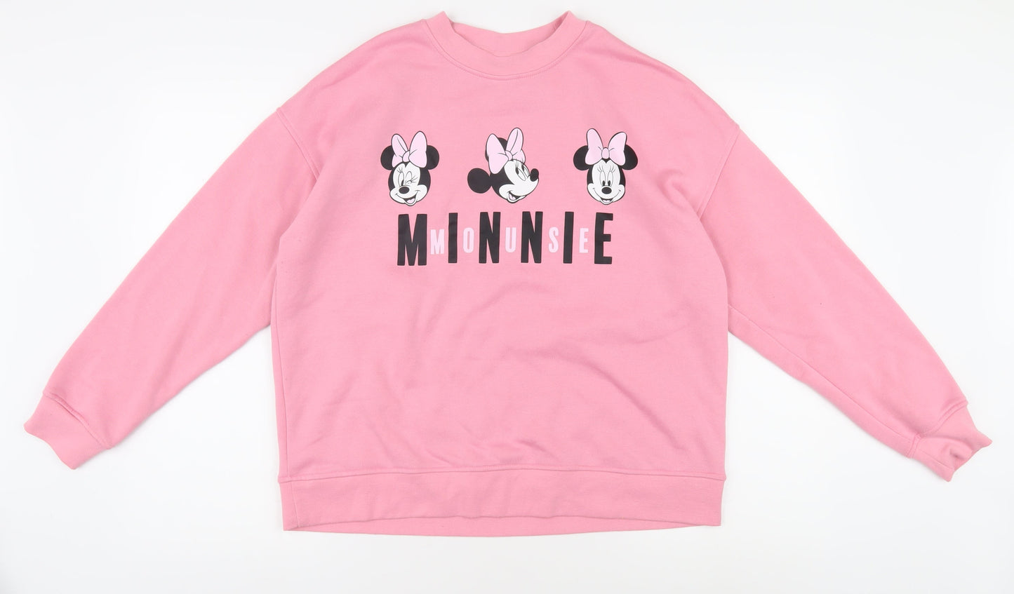 Womens UK Size 10/12 Disney Pink Pullover Sweatshirt