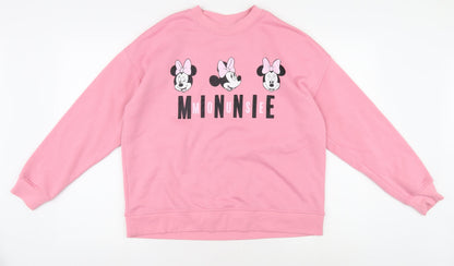 Womens UK Size 10/12 Disney Pink Pullover Sweatshirt