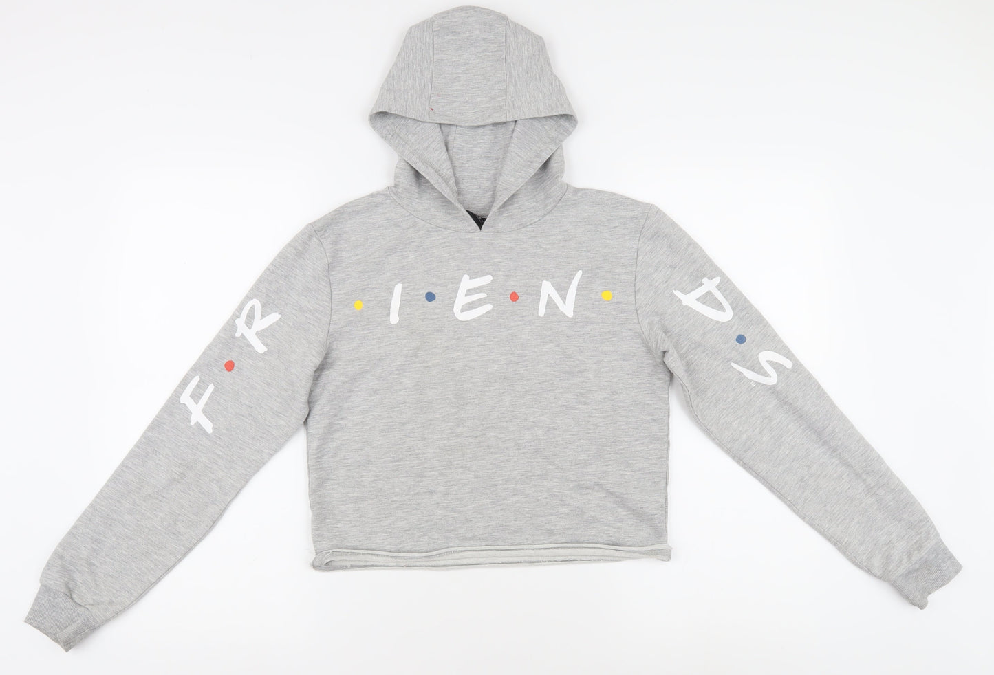 Friends Grey Unisex Kids Hoodie 14 Years - Logo Graphic Print