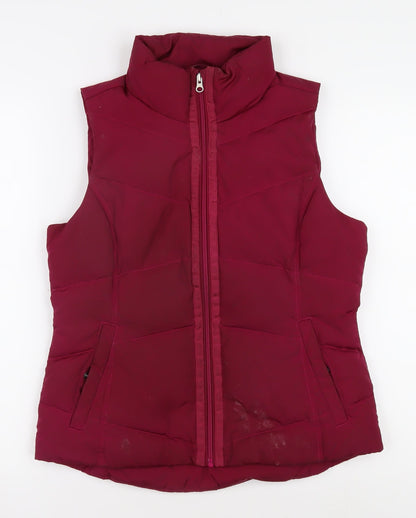 Womens UK Size M Lands' End Red Puffer Jacket
