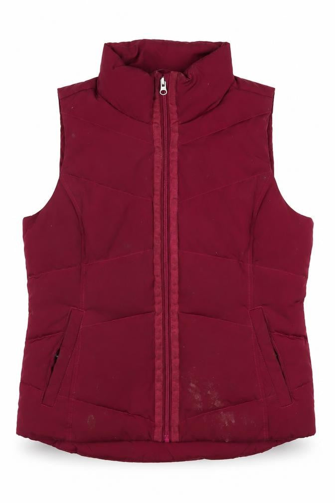 Womens UK Size M Lands' End Red Puffer Jacket