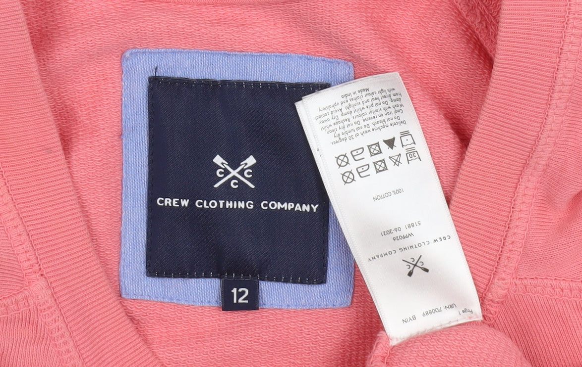 Womens UK Size 12 Crew Clothing Company Pink Basic Jersey