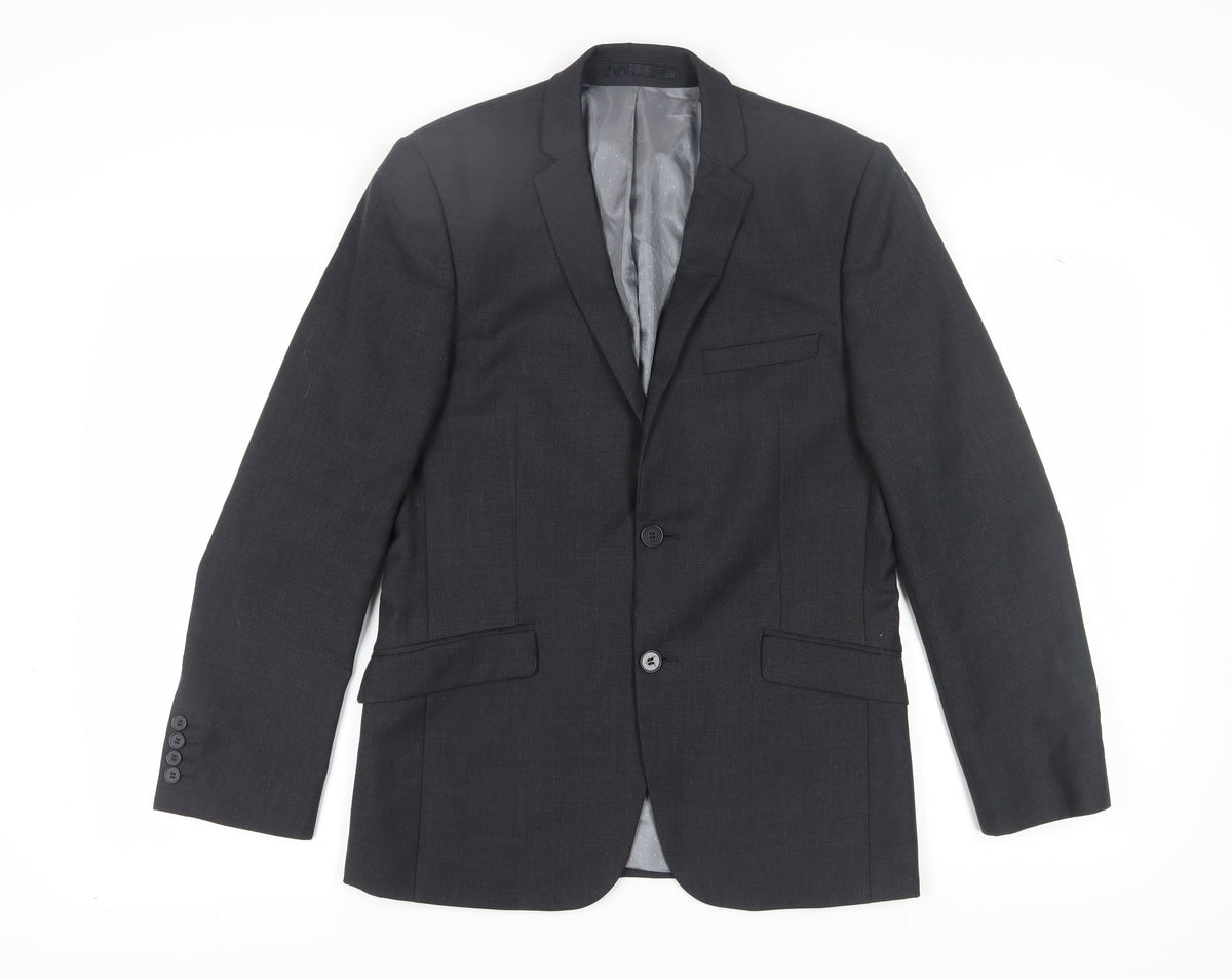 Mens UK Size 38 Tom English Regular Black Suit Jacket