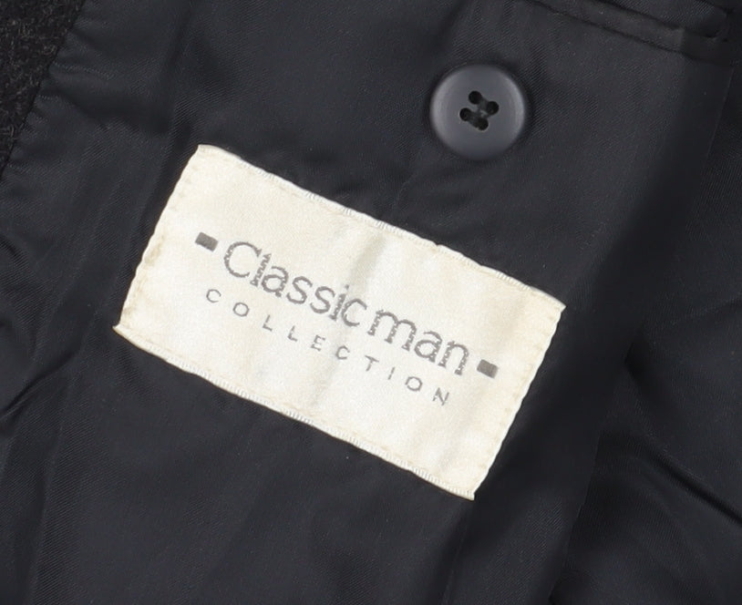 Classic Man Collection Men's Black Wool Blazer Size 38