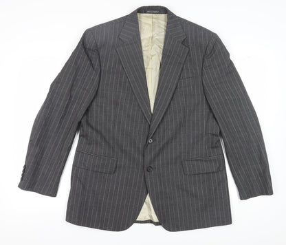 Austin Reed Men's Grey Striped Wool Blazer Size 42R