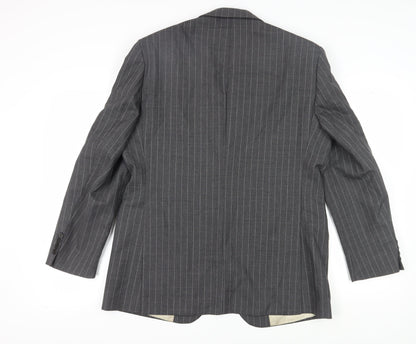 Austin Reed Men's Grey Striped Wool Blazer Size 42R