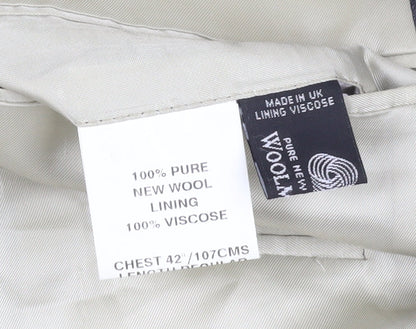 Austin Reed Men's Grey Striped Wool Blazer Size 42R