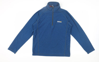 Mens UK Size M Regatta Blue 1/4 Zip Sweatshirt