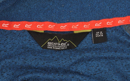 Mens UK Size M Regatta Blue 1/4 Zip Sweatshirt