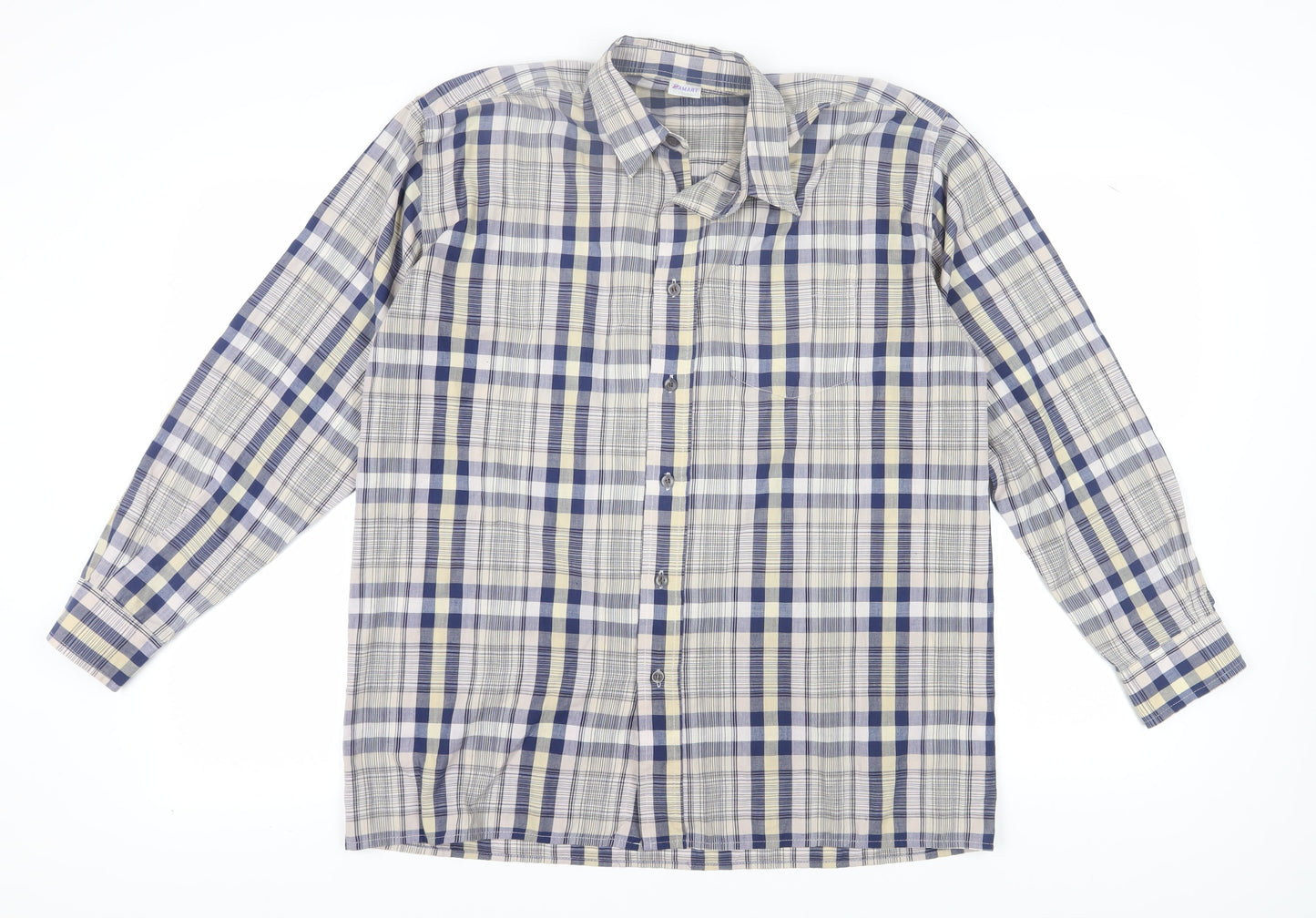 Damart Unisex Multicoloured Plaid Button-Up Shirt - Size 14