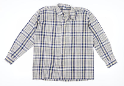 Damart Unisex Multicoloured Plaid Button-Up Shirt - Size 14