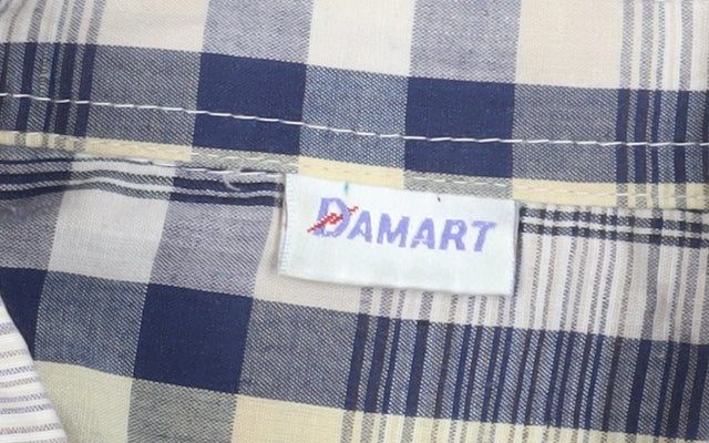 Damart Unisex Multicoloured Plaid Button-Up Shirt - Size 14