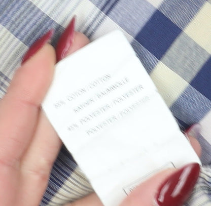 Damart Unisex Multicoloured Plaid Button-Up Shirt - Size 14