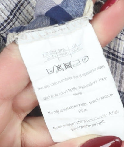 Damart Unisex Multicoloured Plaid Button-Up Shirt - Size 14