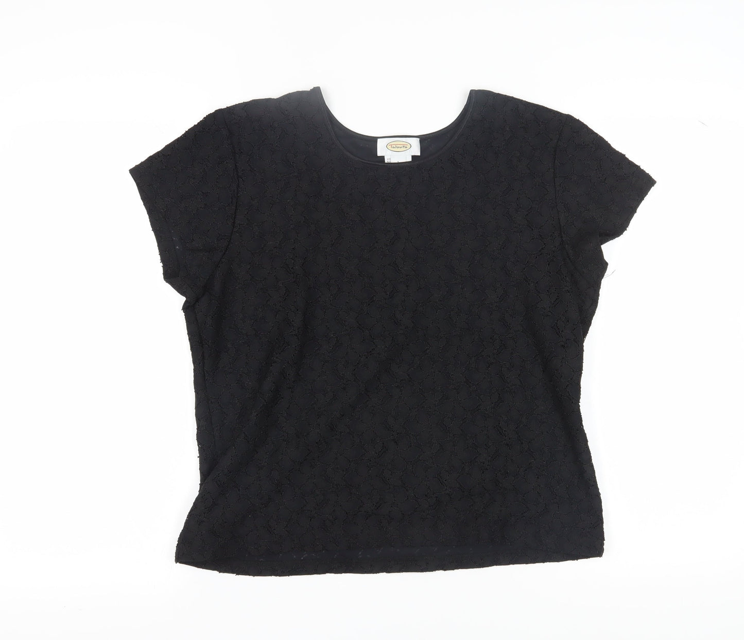 Womens UK Size L Talbots Black Jersey T-Shirt