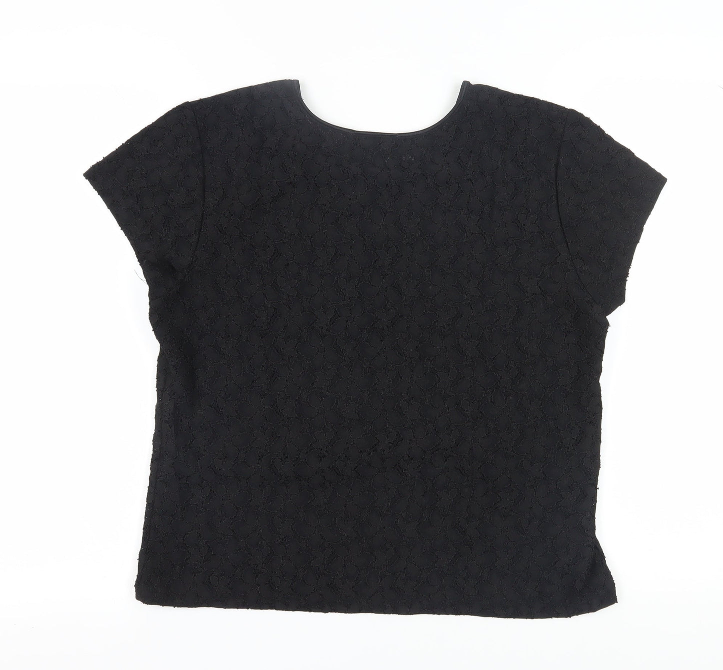 Womens UK Size L Talbots Black Jersey T-Shirt