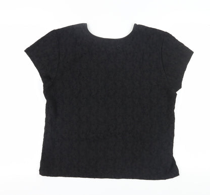 Womens UK Size L Talbots Black Jersey T-Shirt