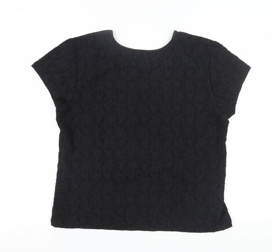 Womens UK Size L Talbots Black Jersey T-Shirt