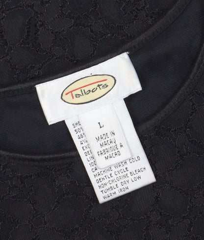 Womens UK Size L Talbots Black Jersey T-Shirt