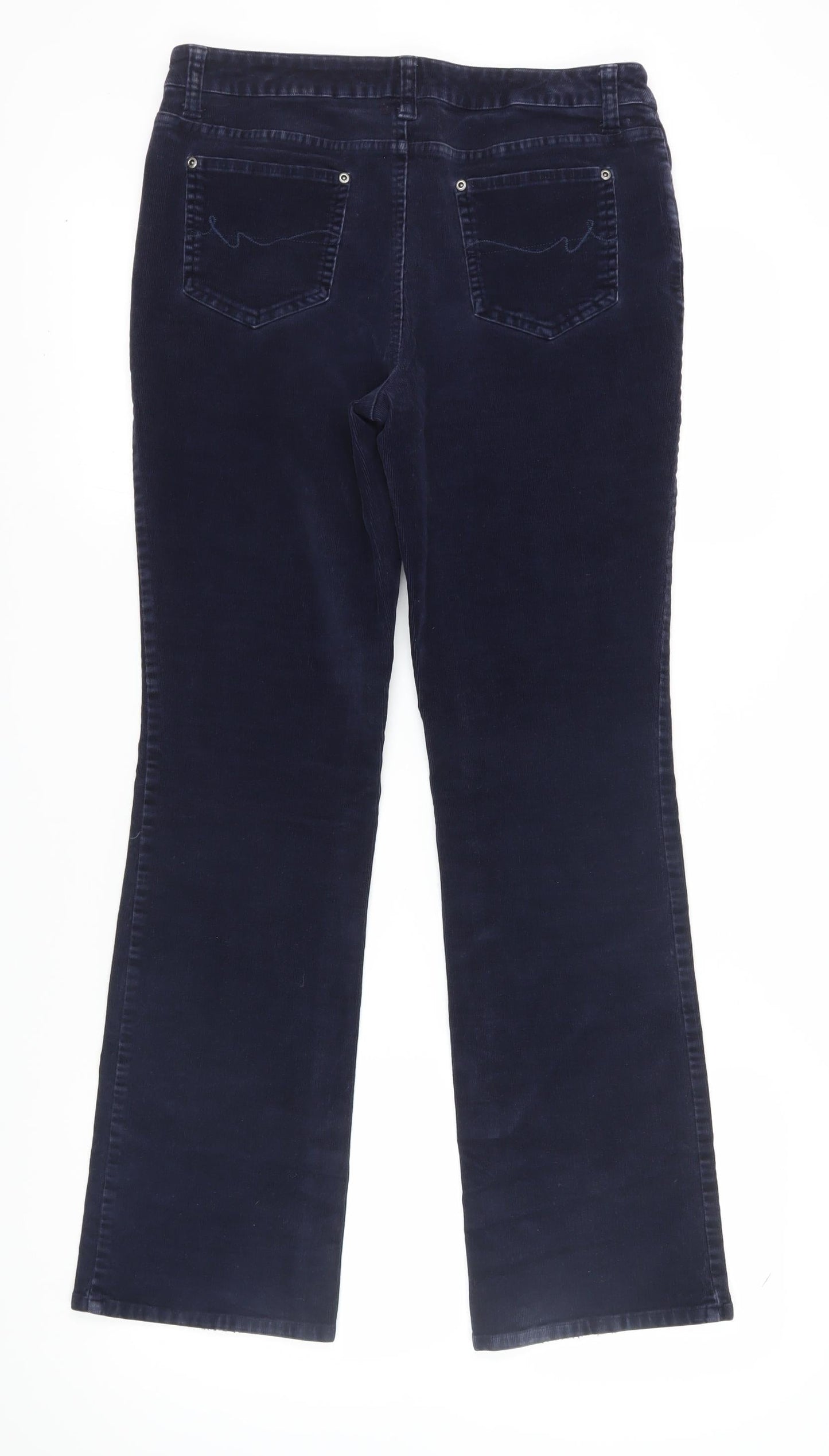 St John's Bay Women's Blue Corduroy Bootcut Trousers