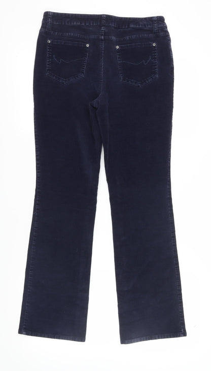 St John's Bay Women's Blue Corduroy Bootcut Trousers