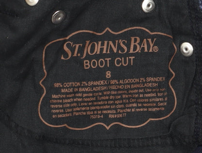 St John's Bay Women's Blue Corduroy Bootcut Trousers