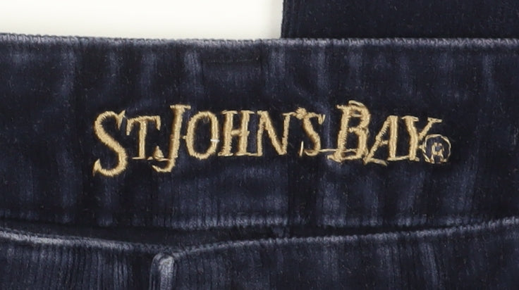 St John's Bay Women's Blue Corduroy Bootcut Trousers