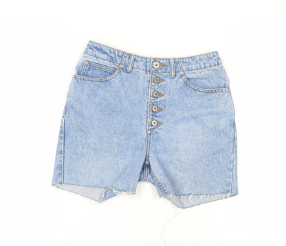Colours Women's Blue Cut-Off Denim Shorts - Size S