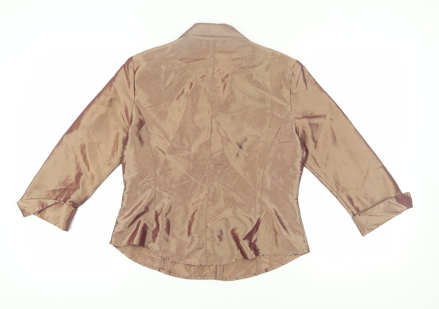 Gilani Women's Brown Button-Up Blouse Size 10