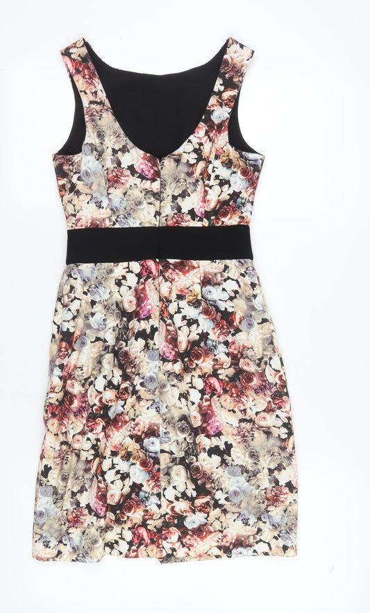 Coast Women Multicolour Floral Bodycon Dress Size 8