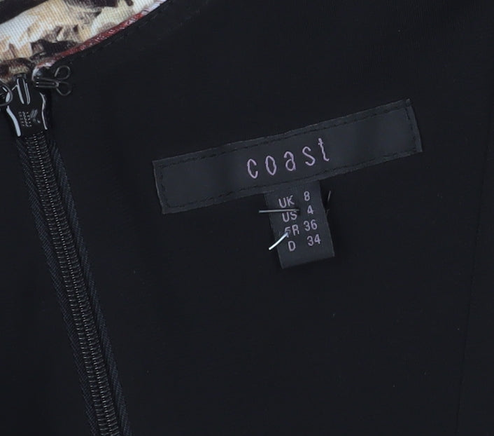 Coast Women Multicolour Floral Bodycon Dress Size 8