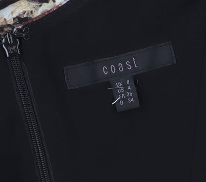 Coast Women Multicolour Floral Bodycon Dress Size 8