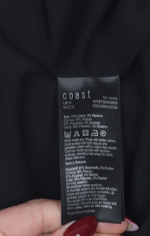 Coast Women Multicolour Floral Bodycon Dress Size 8