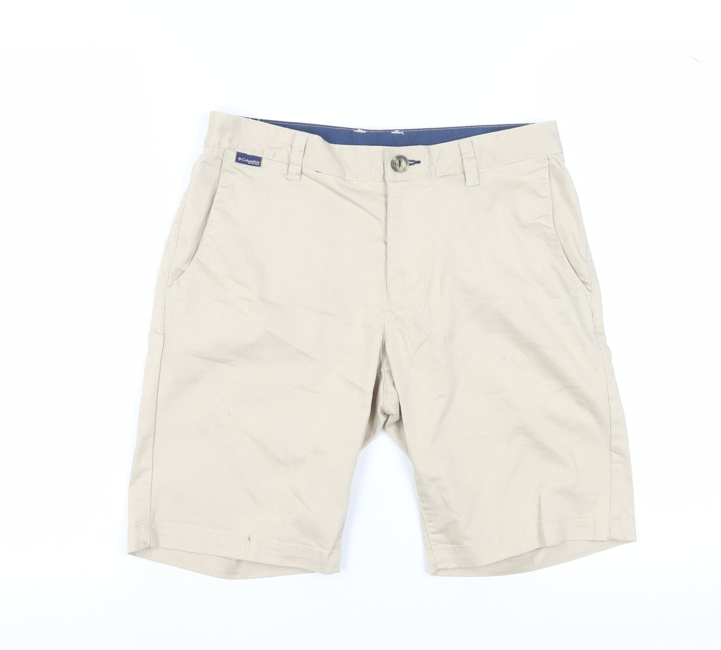 Columbia Men's Beige Chino Shorts, M, Outdoor Style