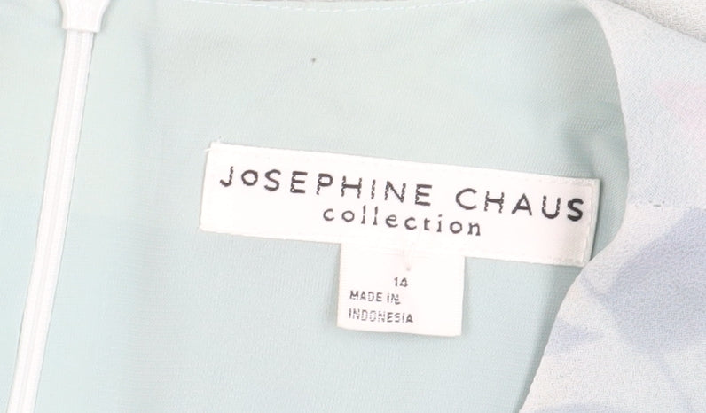Josephine Chaus Women's Blue Floral Shift Dress 14