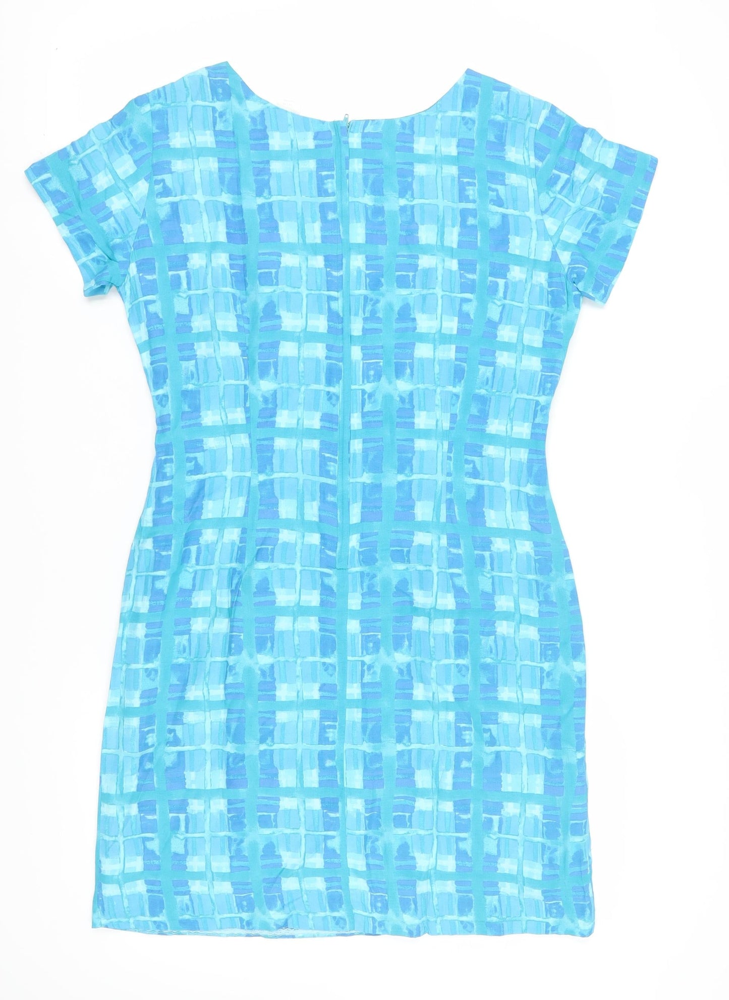 Rabbit Designs Women's Blue Geometric Sheath Dress - Size 16