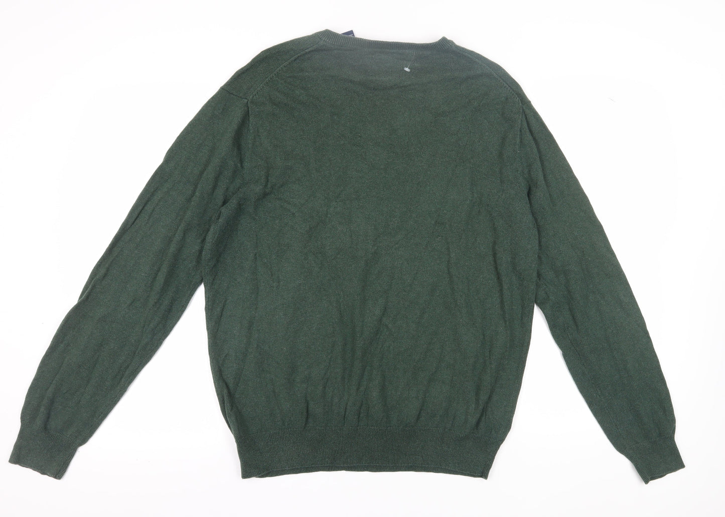 Chaps Men’s Green V-Neck Pullover Jumper L