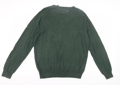 Chaps Men’s Green V-Neck Pullover Jumper L