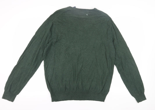 Chaps Men’s Green V-Neck Pullover Jumper L