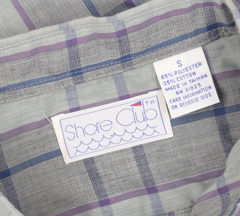 Shore Club Men's Multicoloured Plaid Shirt Small